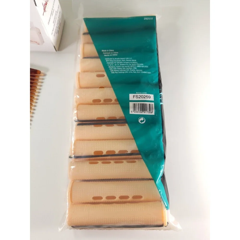 Vintage Salon Perm Hair Care Supply Lot Fuji Paper Dispenser Rods Combs Avon